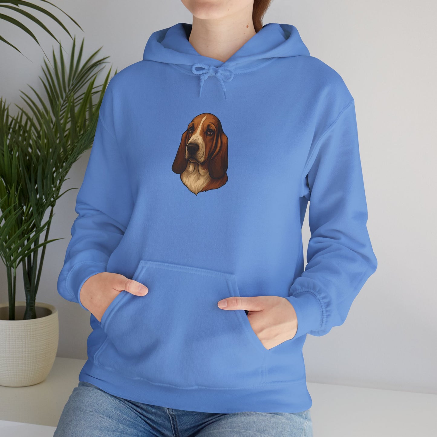 Basset Hound Head Unisex Hoodie