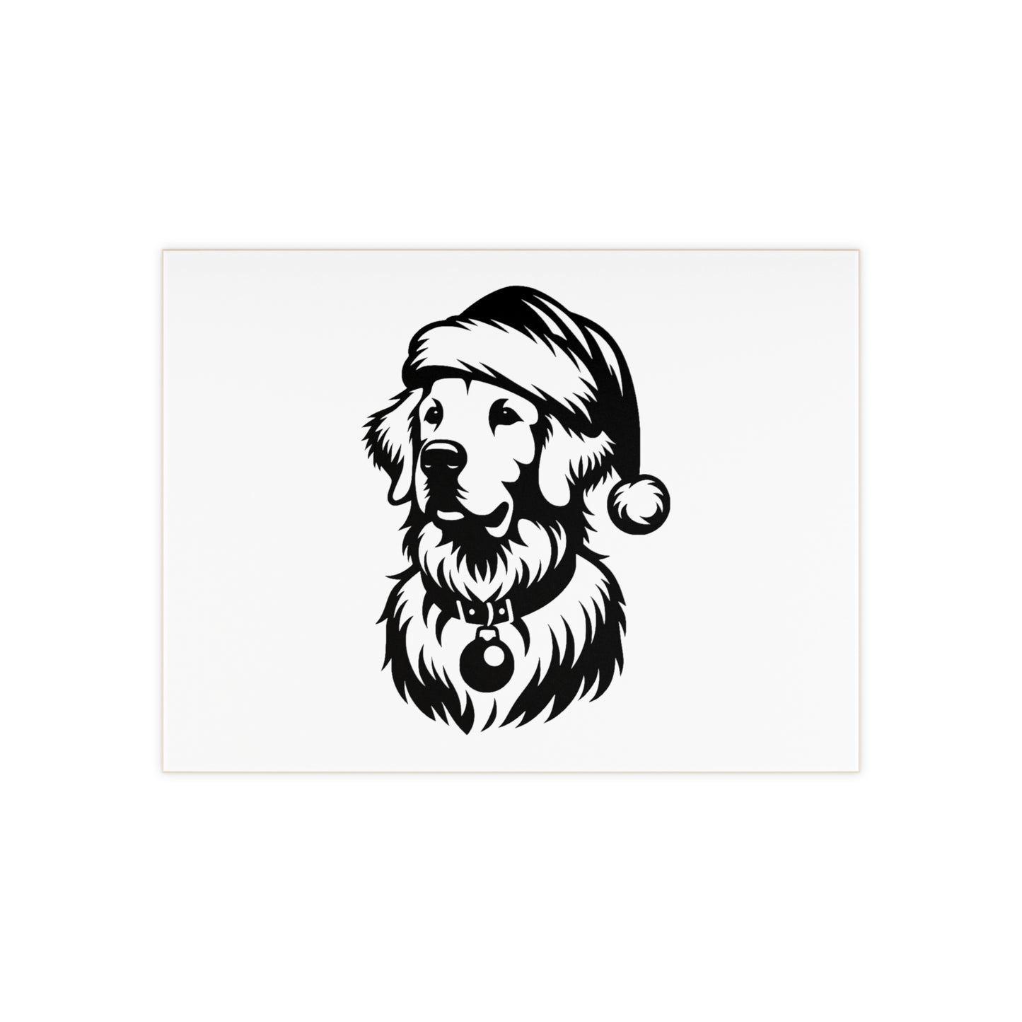 Santa Paws Golden Ceramic Photo Tile