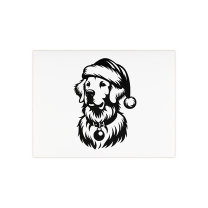 Santa Paws Golden Ceramic Photo Tile