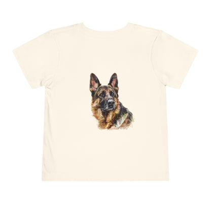 German Shepherd Head Toddler Unisex Short Sleeve Crewneck Tee