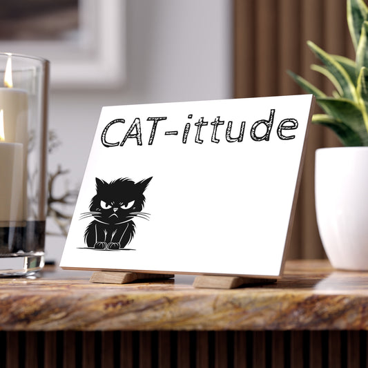 CAT-ittude Ceramic Photo Tile