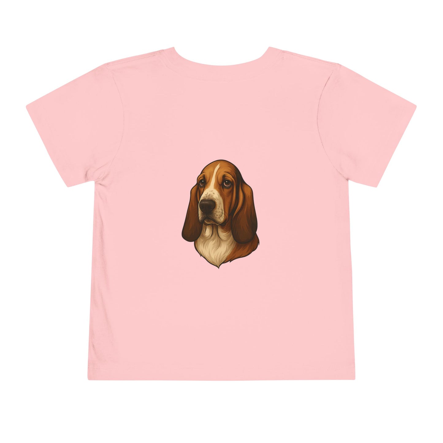 Basset Hound Head Toddler Unisex Short Sleeve Crewneck Tee