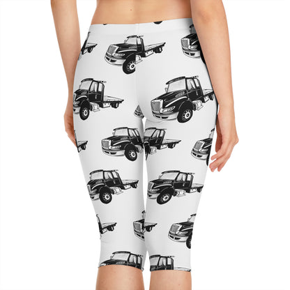 Flatbed Tow Truck Women's Capri Leggings