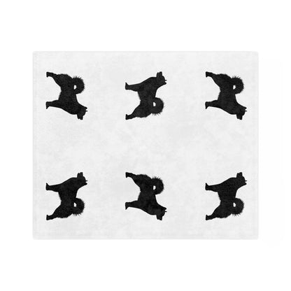 Malamute Silhouette Velveteen Microfiber Blanket