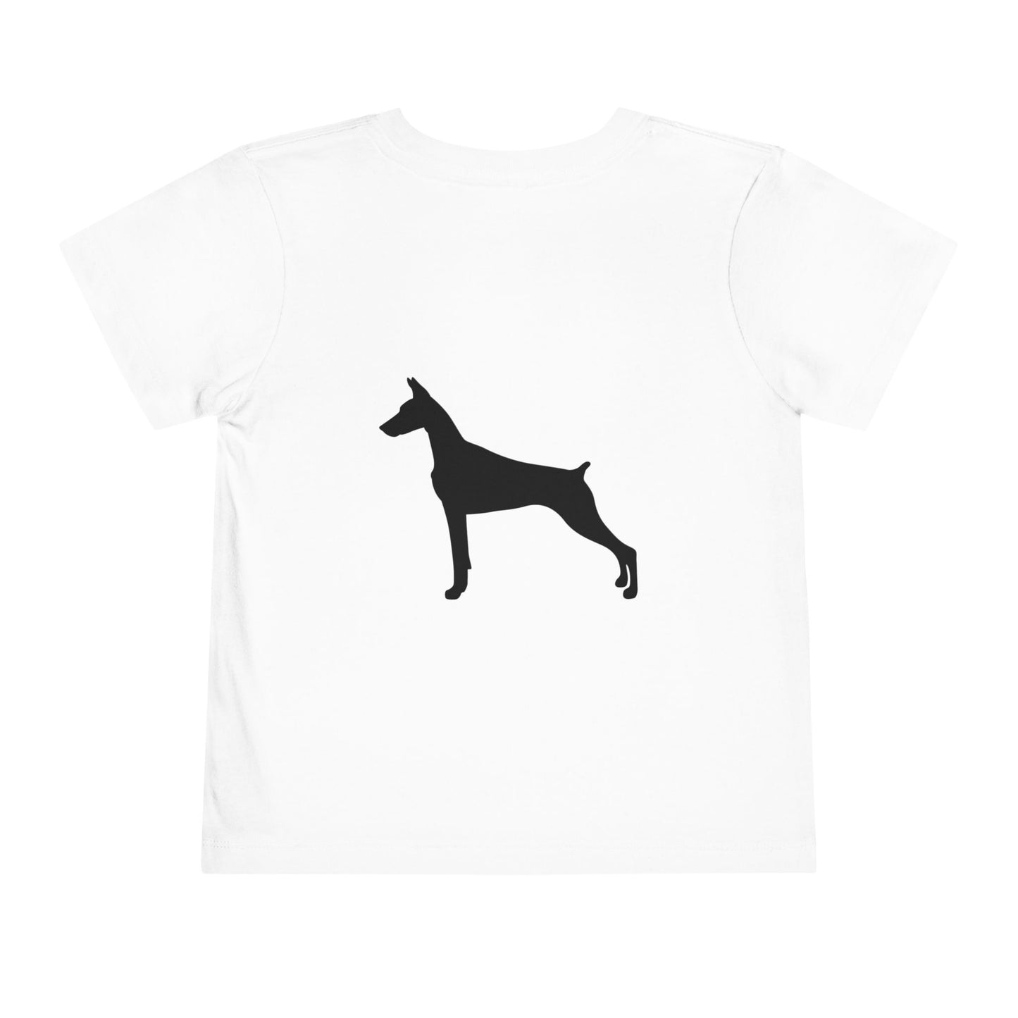 Doberman Silhouette Toddler Unisex Short Sleeve Crewneck Tee