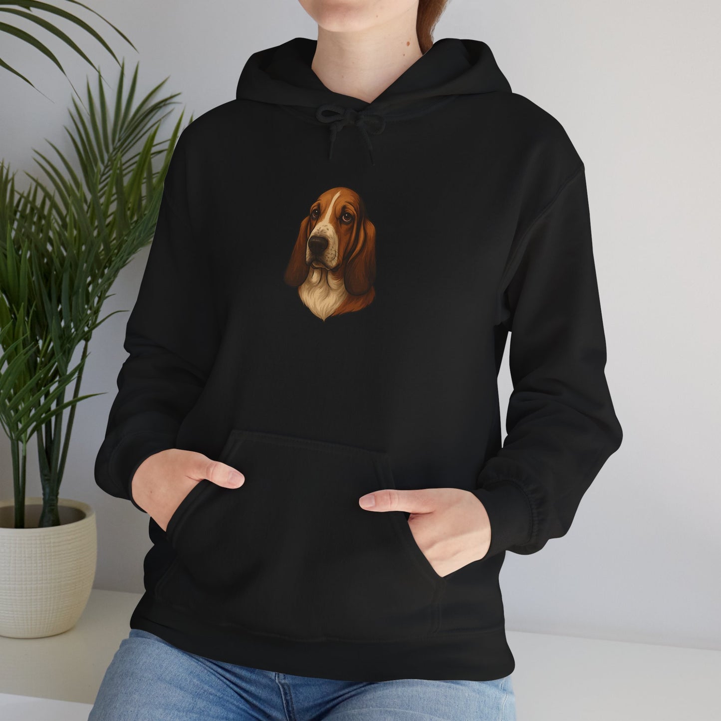 Basset Hound Head Unisex Hoodie