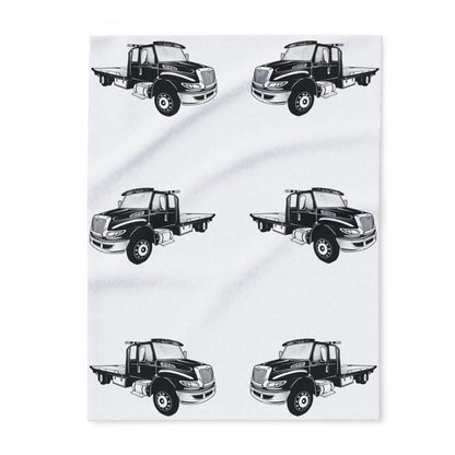Flatbed Tow Truck Arctic Fleece Blanket