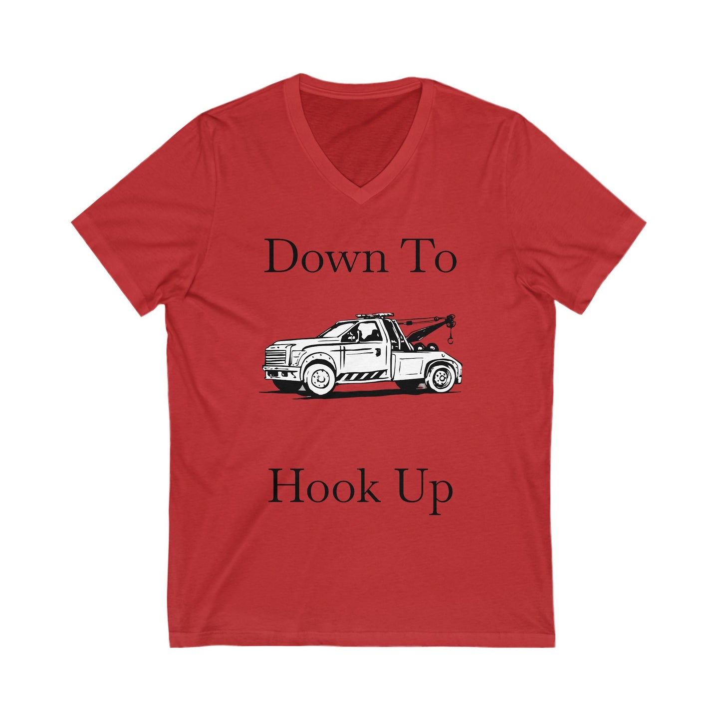 Down To Hook Up Unisex Short Sleeve V-Neck Tee