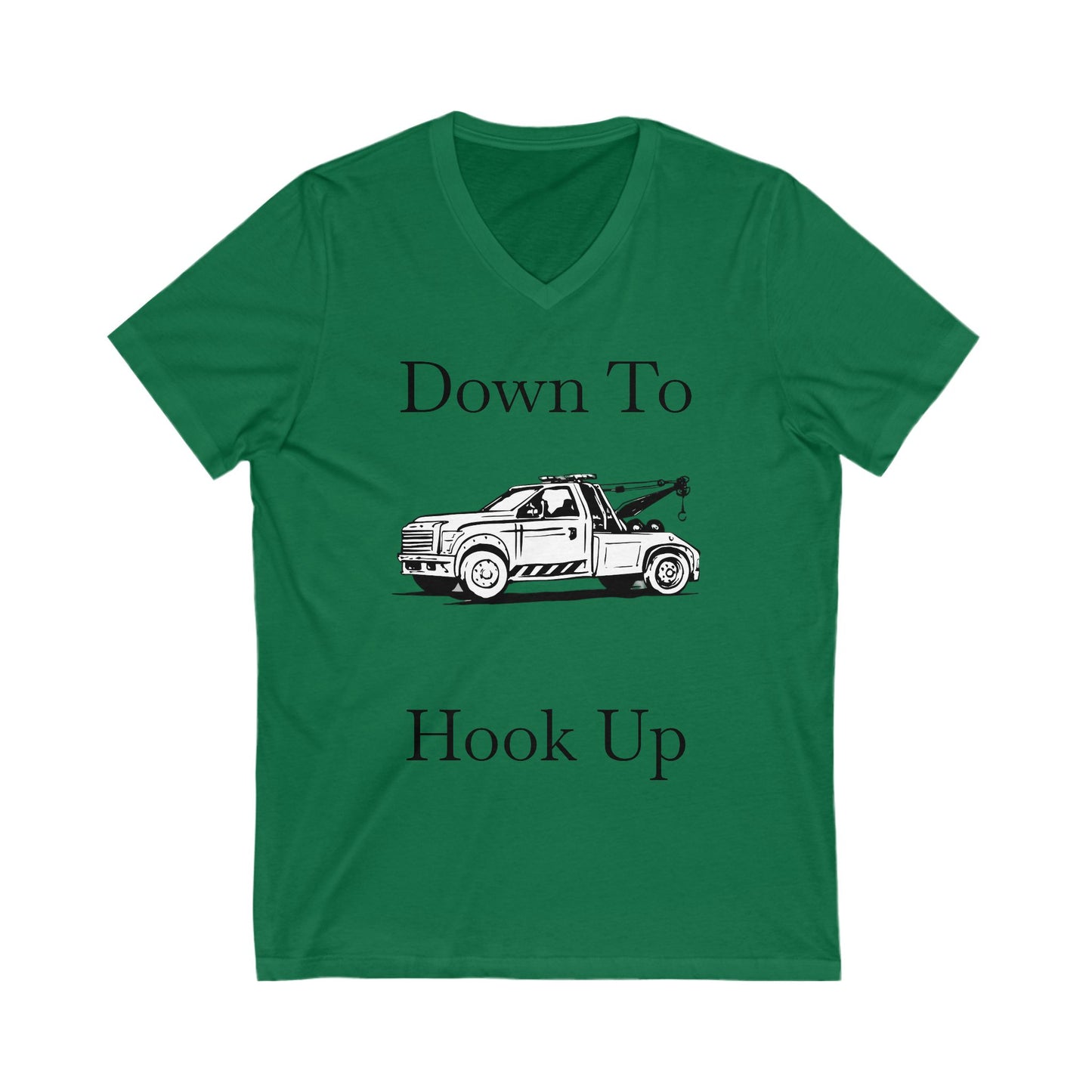 Down To Hook Up Unisex Short Sleeve V-Neck Tee