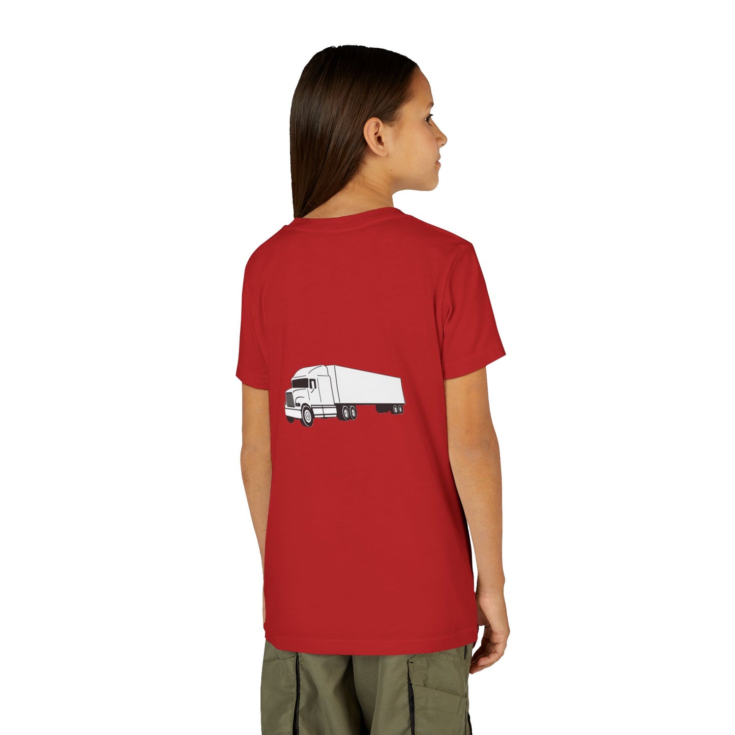 Semi Truck Youth Unisex Short Sleeve Crewneck Tee