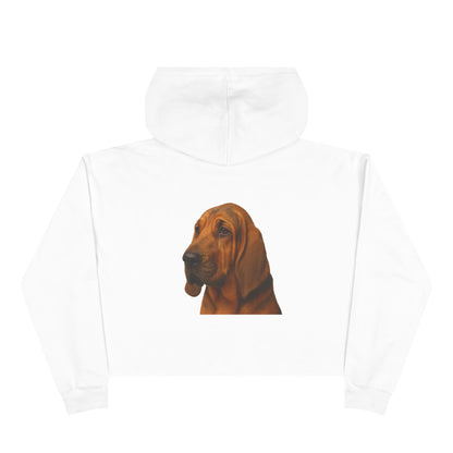 Bloodhound Head Women's Crop Hoodie