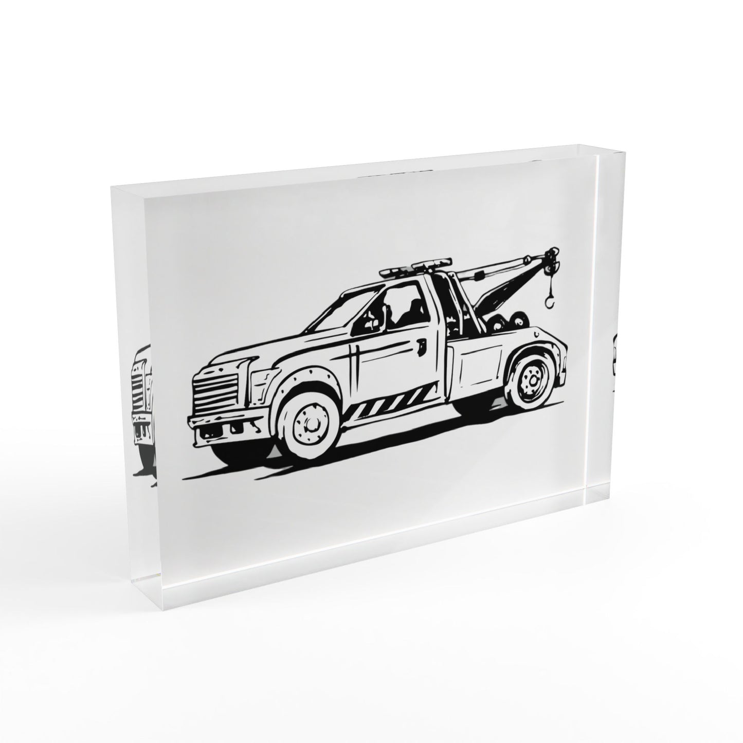 Wheel Lift Tow Truck Acrylic Photo Block