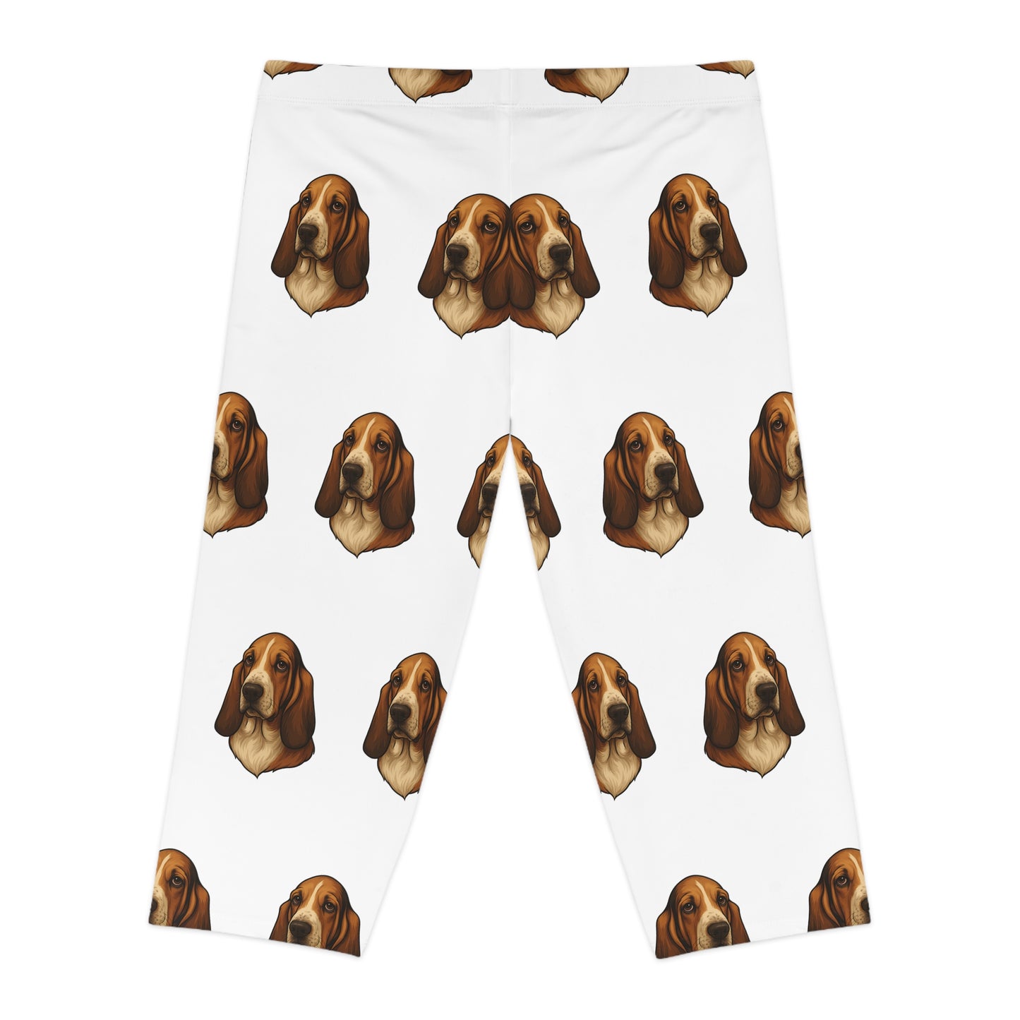 Basset Hound Head Women's Capri Leggings