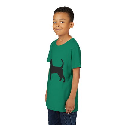 Bloodhound Silhouette Youth Unisex Short Sleeve Crewneck Tee