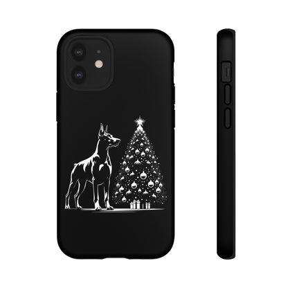 Doberman Christmas Tree iPhone Case