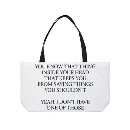No Filter Weekender Tote Bag