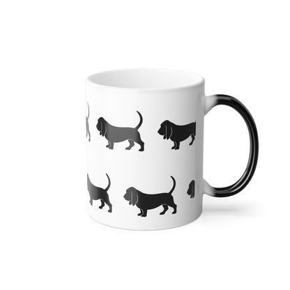 Basset Hound Silhouette Color Changing Mug