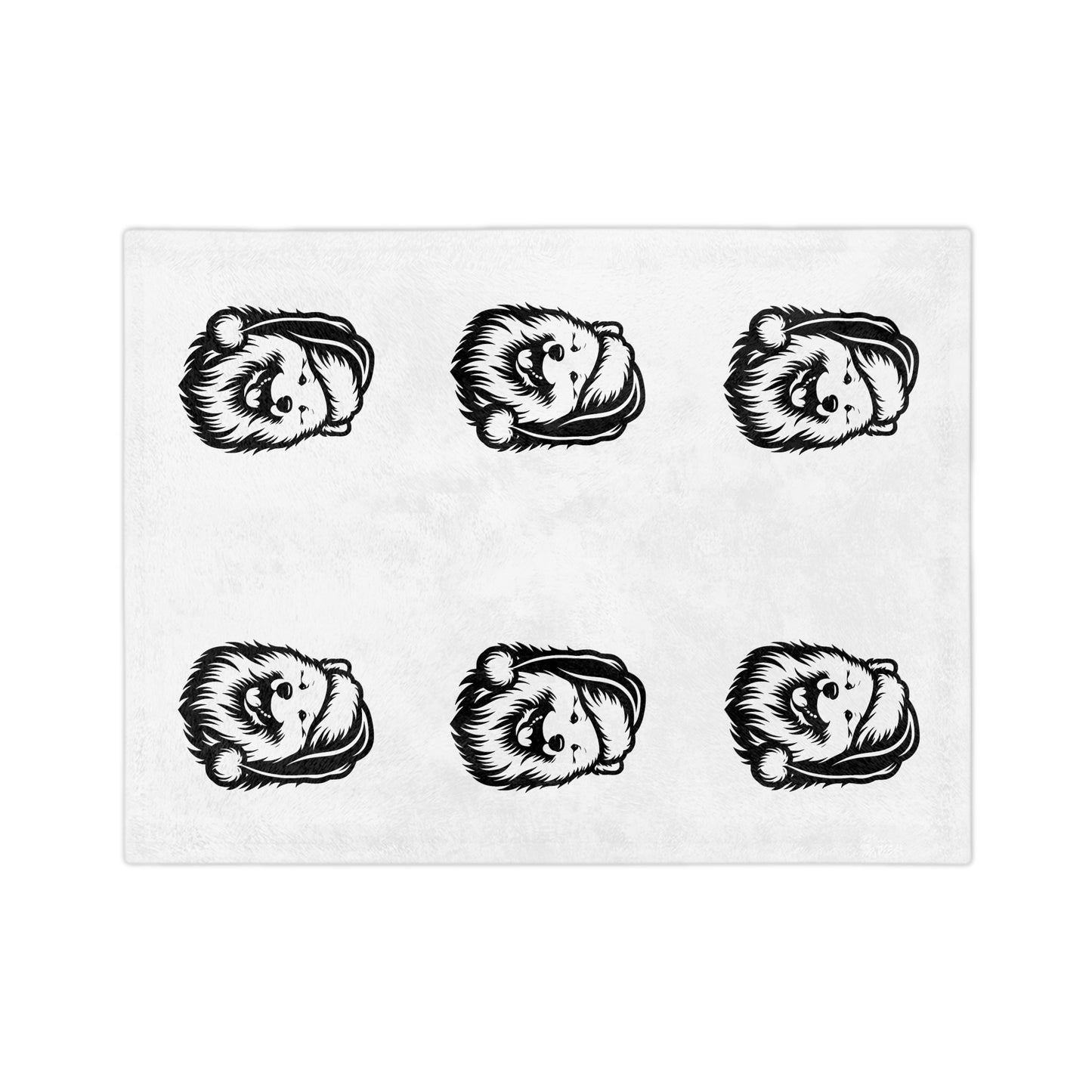 Santa Paws Samoyed Velveteen Microfiber Blanket