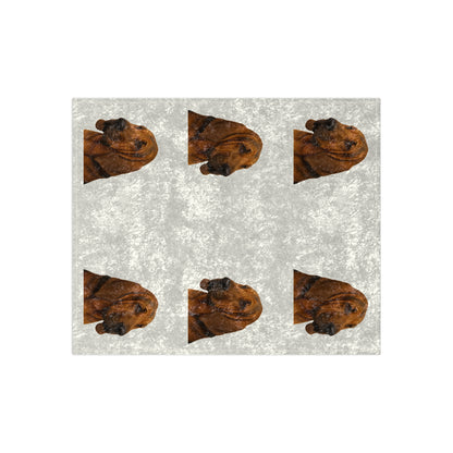 Bloodhound Head Crushed Velvet Blanket