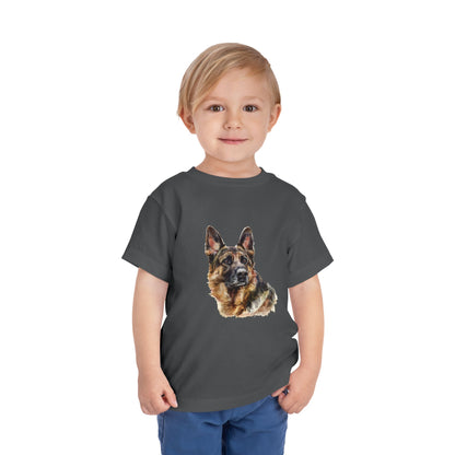 German Shepherd Head Toddler Unisex Short Sleeve Crewneck Tee
