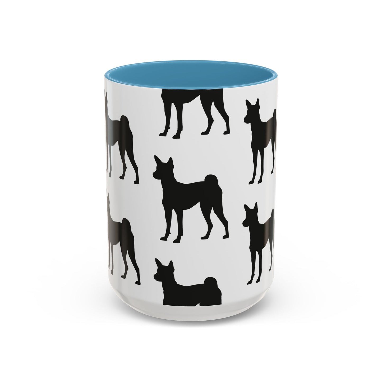 Basenji Silhouette 2-Tone Coffee Mug