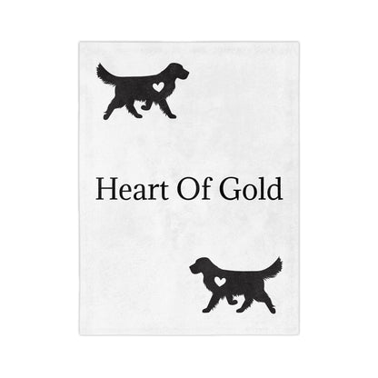 Heart Of Gold Velveteen Microfiber Blanket