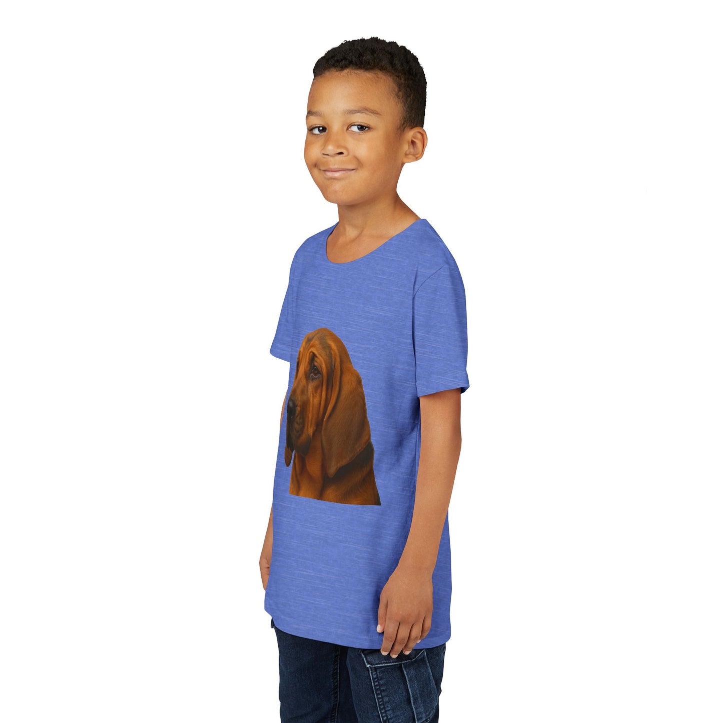Bloodhound Head Youth Unisex Short Sleeve Crewneck Tee