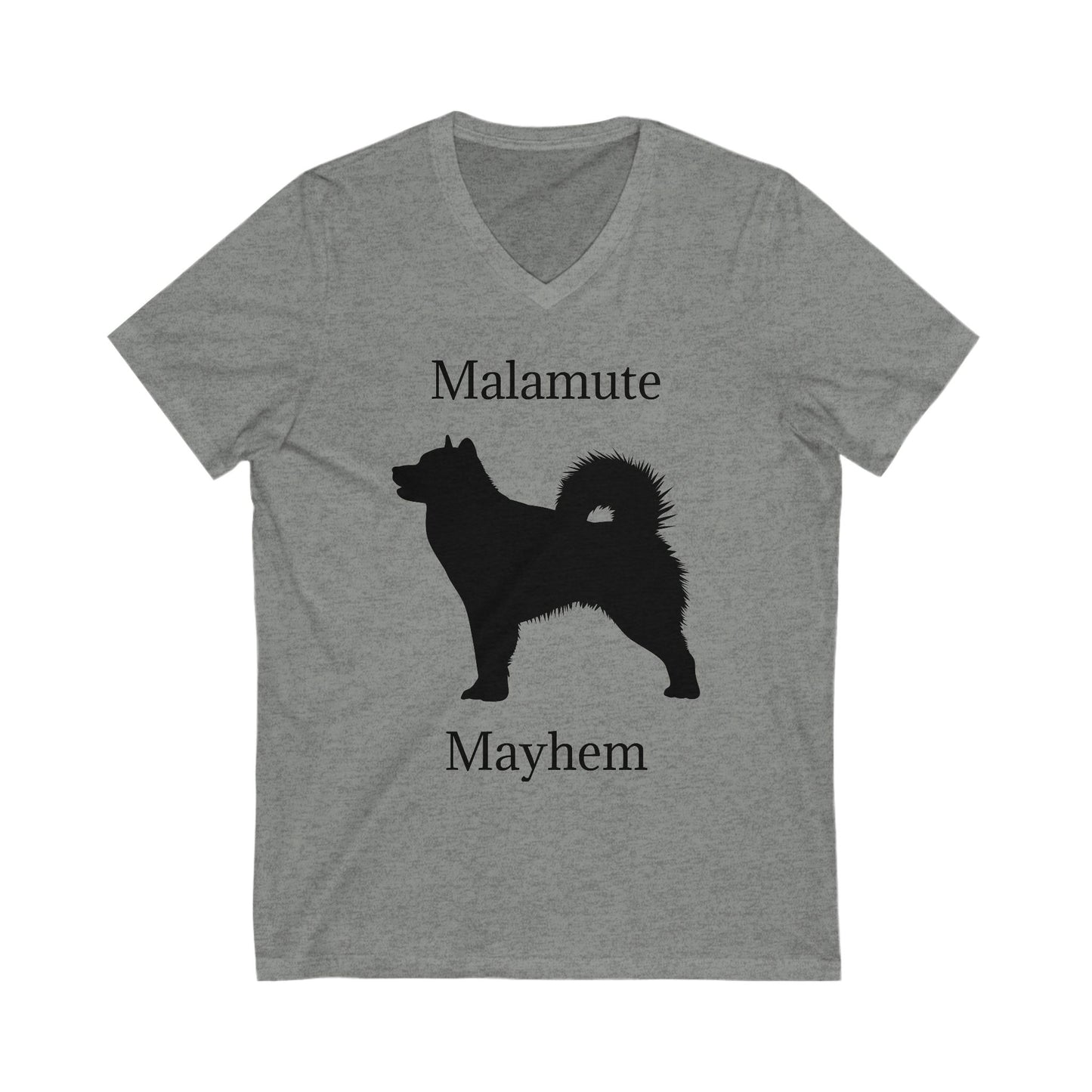Malamute Mayhem Unisex Short Sleeve V-Neck Tee