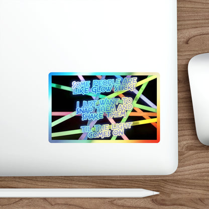 Glow Sticks Holographic Sticker