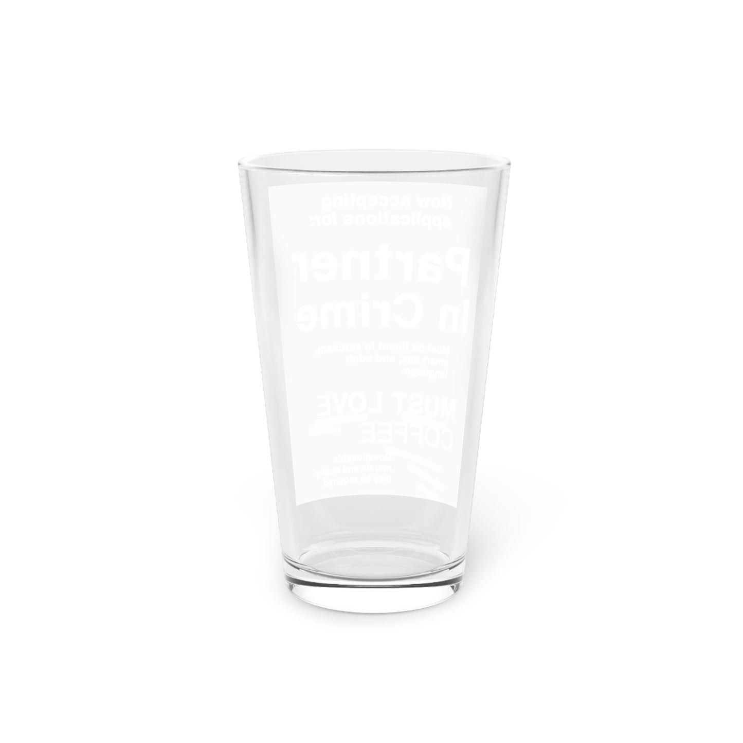 Partner In Crime Drinking Glass
