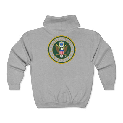 US Army Unisex Full Zip Hoodie
