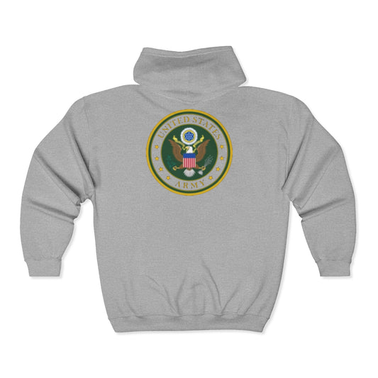 US Army Unisex Full Zip Hoodie