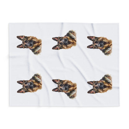 German Shepherd Head Arctic Fleece Blanket
