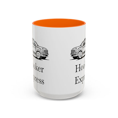H**ker Express Wheel Lift Tow Truck 2-Tone Coffee Mug