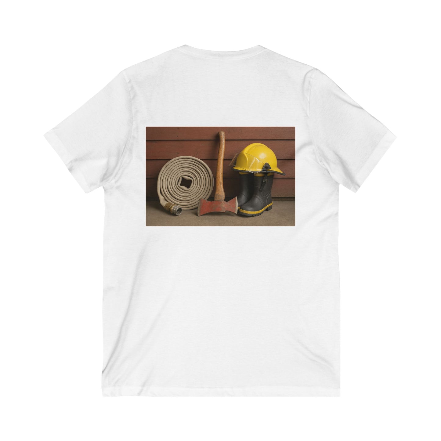 Fire/Rescue Appreciation Unisex Short Sleeve V-Neck Tee