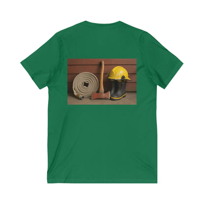 Fire/Rescue Appreciation Unisex Short Sleeve V-Neck Tee