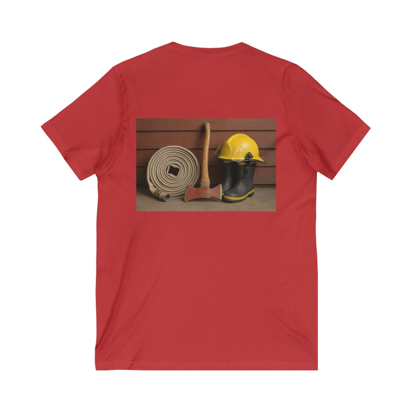 Fire/Rescue Appreciation Unisex Short Sleeve V-Neck Tee