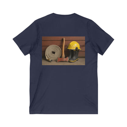 Fire/Rescue Appreciation Unisex Short Sleeve V-Neck Tee