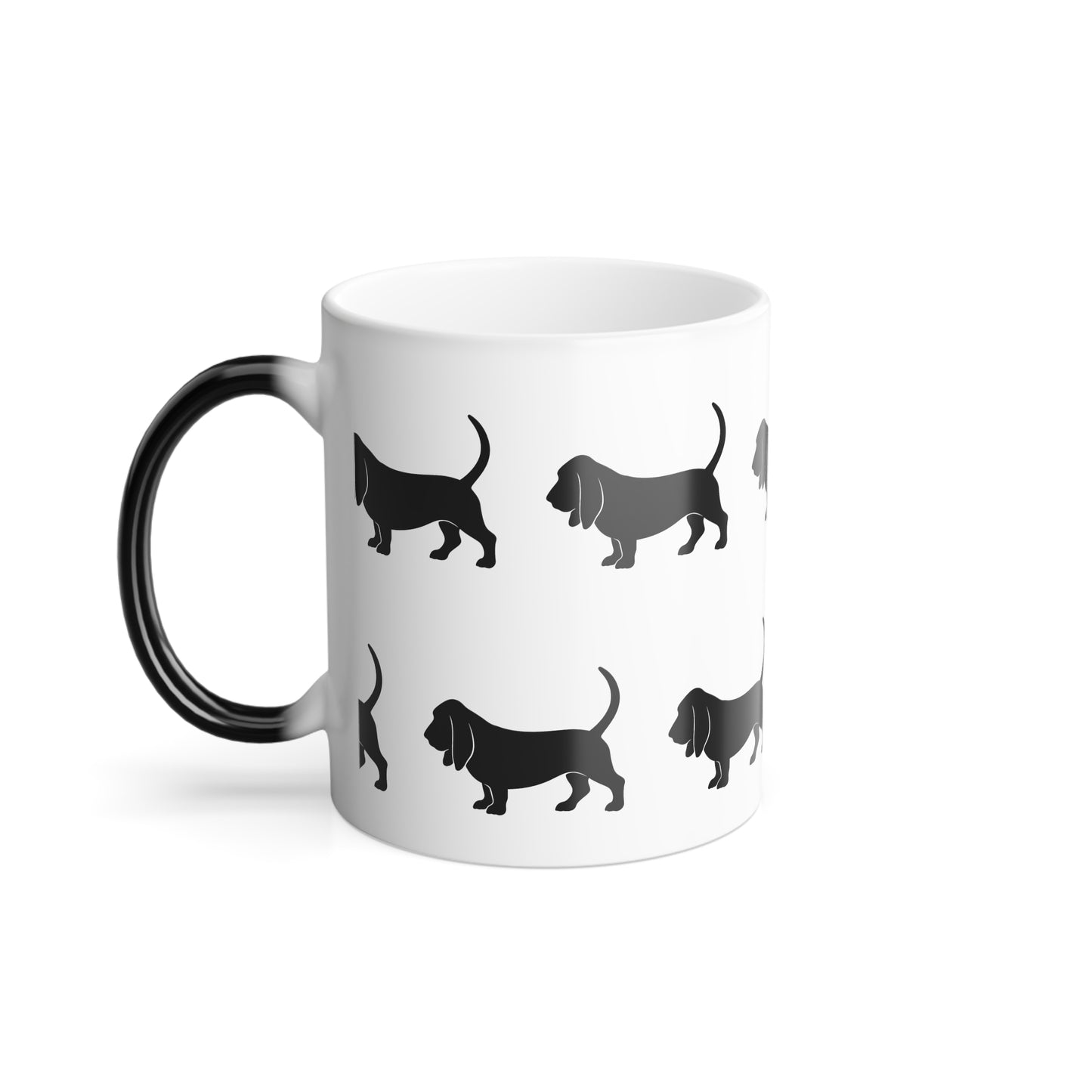 Basset Hound Silhouette Color Changing Mug