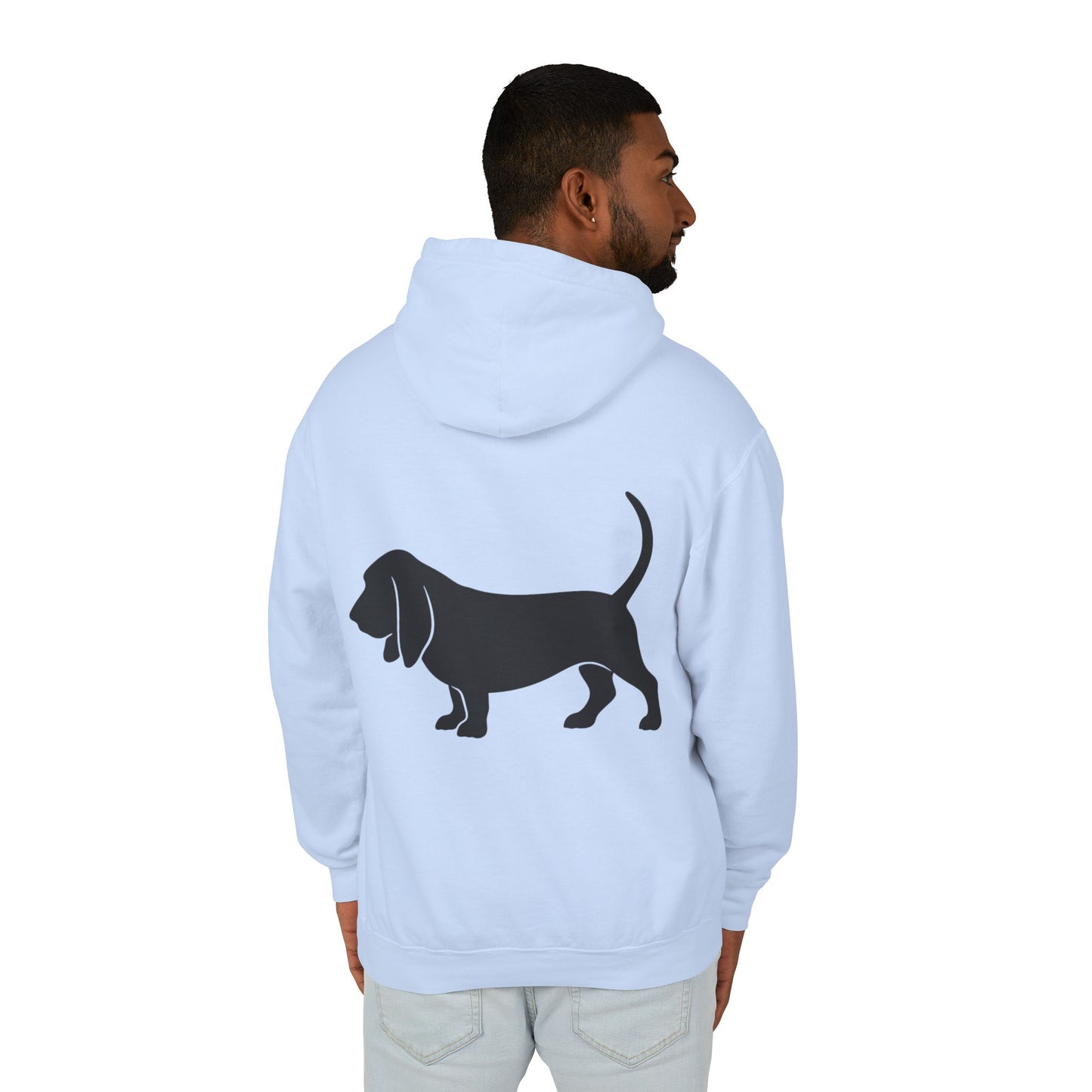 Basset Hound Silhouette Unisex Lightweight Hoodie