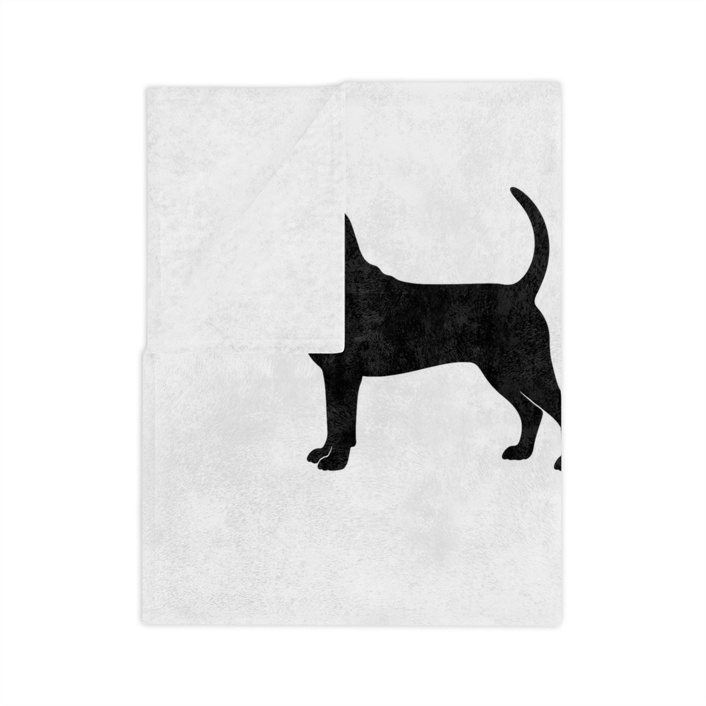 Bloodhound Silhouette Velveteen Microfiber Blanket