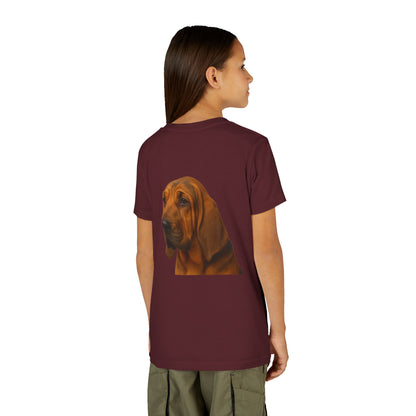Bloodhound Head Youth Unisex Short Sleeve Crewneck Tee