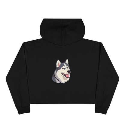 Malamute Head Women's Crop Hoodie