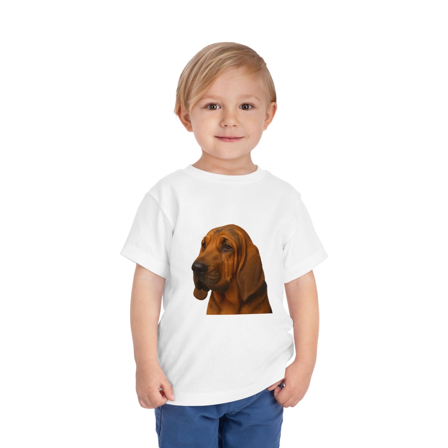 Bloodhound Head Toddler Unisex Short Sleeve Crewneck Tee