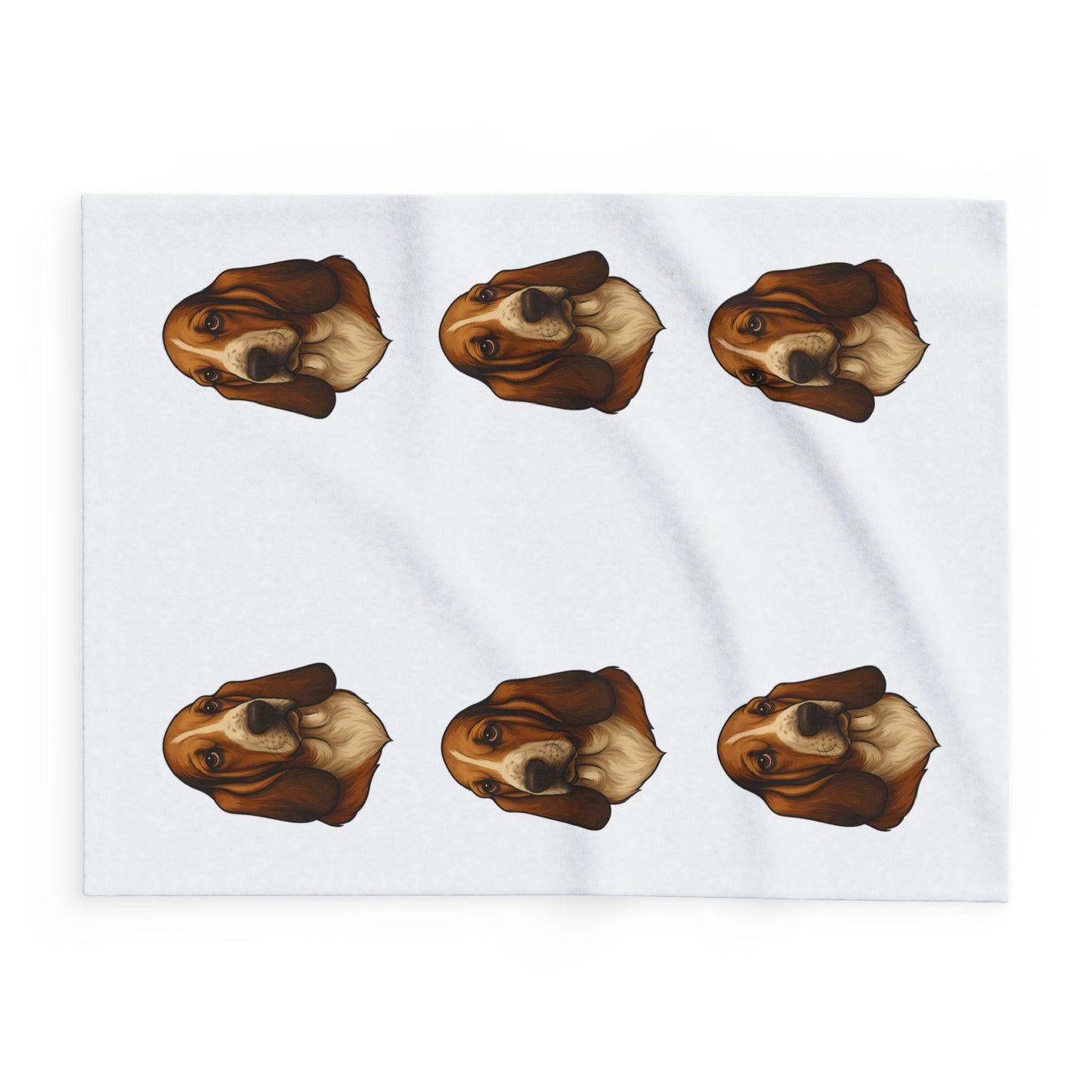 Basset Hound Head Arctic Fleece Blanket