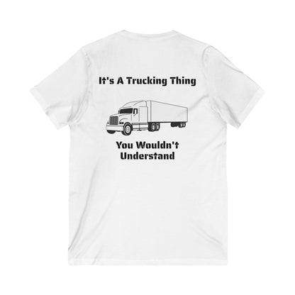 Trucking Thing Unisex Short Sleeve V-Neck Tee