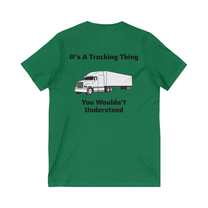 Trucking Thing Unisex Short Sleeve V-Neck Tee