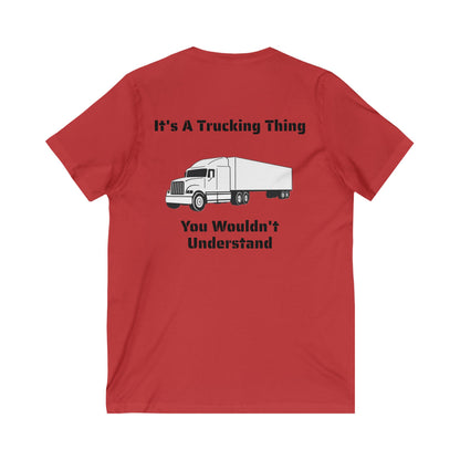 Trucking Thing Unisex Short Sleeve V-Neck Tee