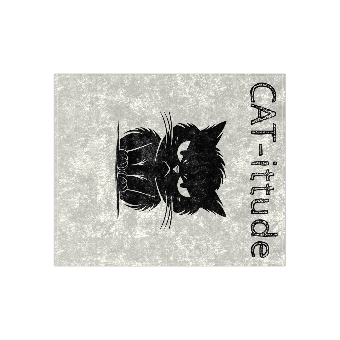 CAT-ittude Crushed Velvet Blanket