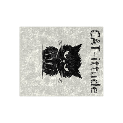 CAT-ittude Crushed Velvet Blanket